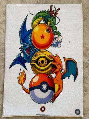 32x22 DBZ Yu-Gi-Oh Pokémon Dragons Tufted Rug Gaming Room Decor